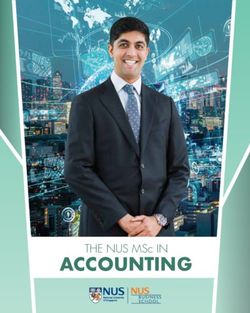 ACCOUNTING THE NUS MSc IN - Postgraduate Fair 2020