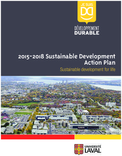 2015-2018 Sustainable Development Action Plan - Sustainable development for life - ulaval ULAVAL