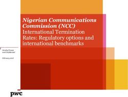 Nigerian Communications Commission (NCC) - International Termination Rates: Regulatory options and international benchmarks