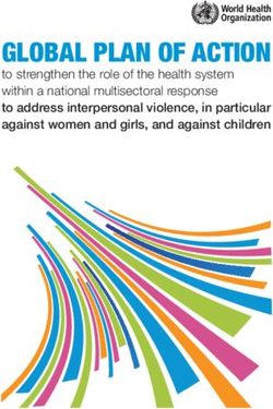 GLOBAL PLAN OF ACTION - to strengthen the role of the health system within a national multisectoral response to address interpersonal violence, in ...