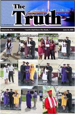 Congratulations to the Class of 2020 - "And Ye Shall Know The Truth " Volume 62, No. 1 - The Truth Toledo