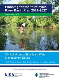 Planning for the third cycle River Basin Plan 2021-2027 - December 2019 - Consultation on Significant Water Management Issues