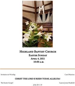Highland Baptist Church Easter Sunday - April 4, 2021 10:00 a.m - Easter Sunday.pub