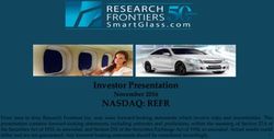 NASDAQ: REFR Investor Presentation - November 2016 - Research Frontiers