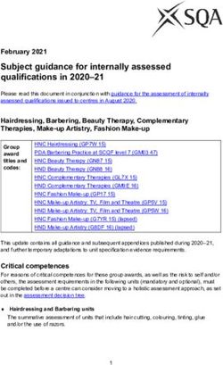 Subject guidance for internally assessed qualifications in 2020-21 - SQA