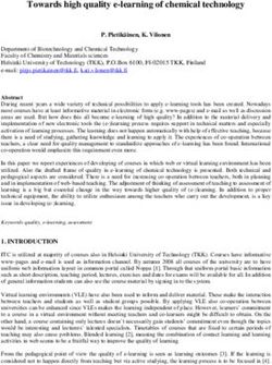 Towards high quality e-learning of chemical technology