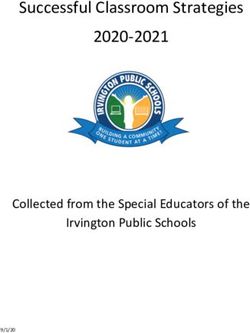 Successful Classroom Strategies 2020-2021 - Collected from the Special Educators of the Irvington Public Schools - IRVINGTON ...
