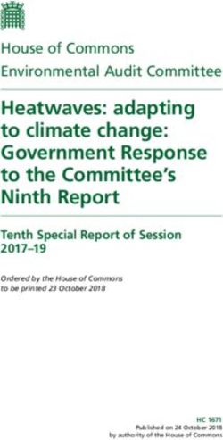 Heatwaves: adapting to climate change: Government Response to the Committee's Ninth Report - Parliament ...