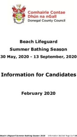 Information for Candidates - Beach Lifeguard Summer Bathing Season February 2020 30 May, 2020 - 13 September, 2020 - Donegal County Council