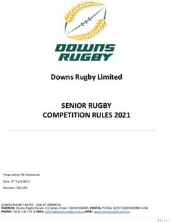 SENIOR RUGBY COMPETITION RULES 2021 - Downs Rugby Limited