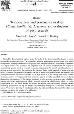 Temperament and personality in dogs - (Canis familiaris): A review and evaluation