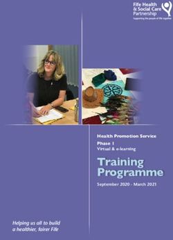 Training Programme Health Promotion Service Phase 1 - Virtual & e-learning - NHS Fife