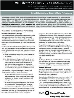 BMO LifeStage Plus 2022 Fund (the "Fund")