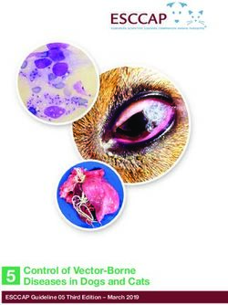 5 Control of Vector-Borne Diseases in Dogs and Cats - ESCCAP Guideline 05 Third Edition - March 2019