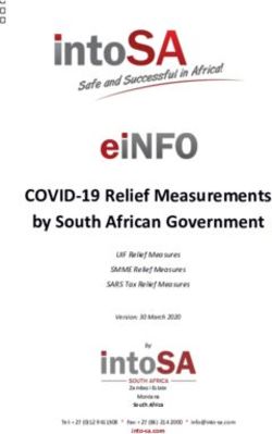 COVID-19 Relief Measurements by South African Government - Into SA