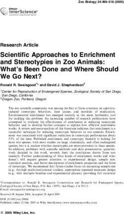 Scientific Approaches to Enrichment and Stereotypies in Zoo Animals: What's Been Done and Where Should We Go Next?