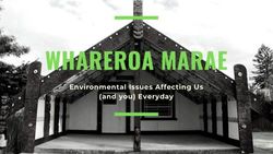 WHAREROA MARAE Environmental Issues Affecting Us (and you) Everyday - Bay of Plenty Regional Council