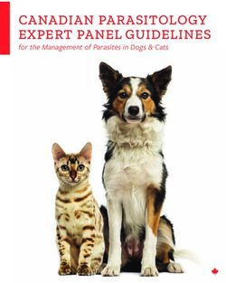 CANADIAN PARASITOLOGY EXPERT PANEL GUIDELINES - for the Management of Parasites in Dogs & Cats