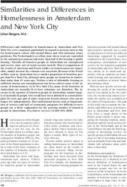 Similarities and Differences in Homelessness in Amsterdam and New York City