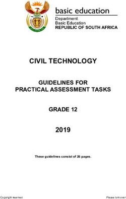 CIVIL TECHNOLOGY - 2019 GUIDELINES FOR PRACTICAL ASSESSMENT TASKS GRADE 12 These guidelines consist of 26 pages.