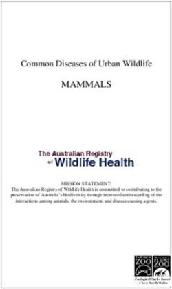 MAMMALS Common Diseases of Urban Wildlife - Australian Registry of Wildlife Health