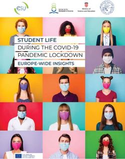 STUDENT LIFE DURING THE COVID-19 PANDEMIC LOCKDOWN - EUROPE-WIDE INSIGHTS - European Students ...