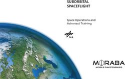 SUBORBITAL SPACEFLIGHT - Space Operations and Astronaut Training - MORABA
