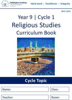 Religious Studies Year 9 | Cycle 1 Curriculum Book - Cycle Topic - Paddington Academy