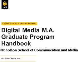 Digital Media M.A. Graduate Program Handbook - Nicholson School of Communication and Media