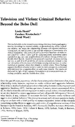 Television and Violent Criminal Behavior: Beyond the Bobo Doll