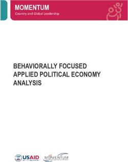 BEHAVIORALLY FOCUSED APPLIED POLITICAL ECONOMY ANALYSIS - Country and Global Leadership