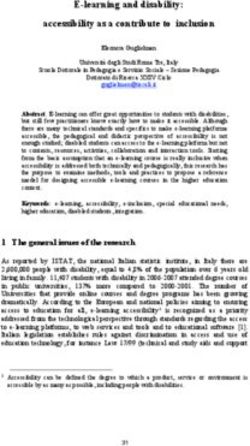 E-learning and disability: accessibility as a contribute to inclusion