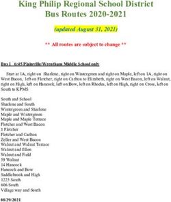 King Philip Regional School District Bus Routes 2020-2021