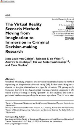 The Virtual Reality Scenario Method: Moving from Imagination to Immersion in Criminal Decision-making Research