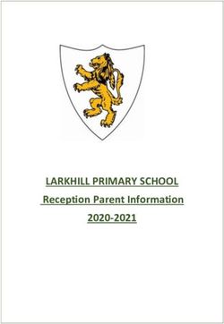 LARKHILL PRIMARY SCHOOL - Reception Parent Information 2020-2021
