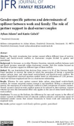 Gender-specific patterns and determinants of spillover between work and family: The role of partner support in dual-earner couples