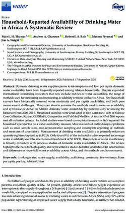 Household-Reported Availability of Drinking Water in Africa: A Systematic Review
