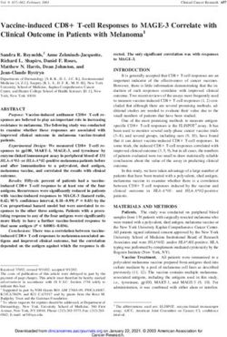 Vaccine-induced CD8ⴙ T-cell Responses to MAGE-3 Correlate with Clinical Outcome in Patients with Melanoma1