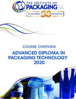 ADVANCED DIPLOMA IN PACKAGING TECHNOLOGY 2020 - COURSE OVERVIEW - Institute of Packaging SA