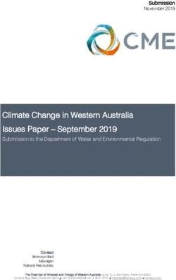 Climate Change in Western Australia Issues Paper - September 2019