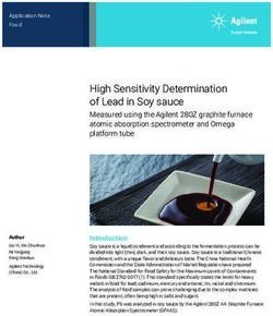 High Sensitivity Determination of Lead in Soy sauce - Agilent