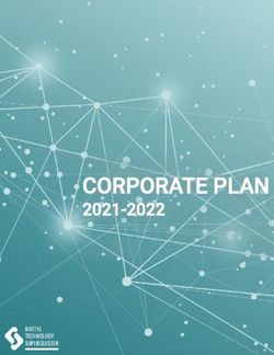 CORPORATE PLAN 2021-2022 - Digital Technology Supercluster