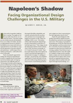 Napoleon's Shadow Facing Organizational Design Challenges in the U.S. Military