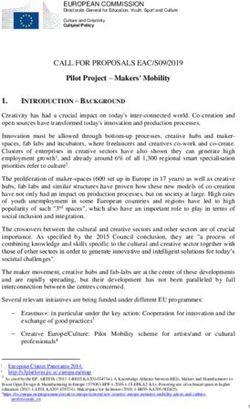 CALL FOR PROPOSALS EAC/S09/2019 - Pilot Project - Makers' Mobility - European Commission