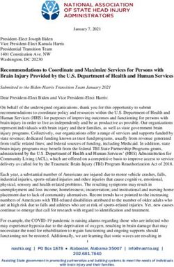 Recommendations to Coordinate and Maximize Services for Persons with Brain Injury Provided by the U.S. Department of Health and Human Services