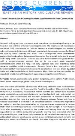 Taiwan's Intersectional Cosmopolitanism: Local Women in Their Communities - Cross-Currents