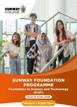 SUNWAY FOUNDATION PROGRAMME - (FIST) Foundation in Science and Technology Student Guide 2022