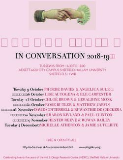 TRANSMISSION IN CONVERSATION 2018-19 - Sheffield Hallam University