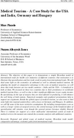 Medical Tourism - A Case Study for the USA and India, Germany and Hungary