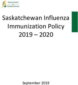 Saskatchewan Influenza Immunization Policy 2019 2020 - September 2019 - Saskatchewan ...
